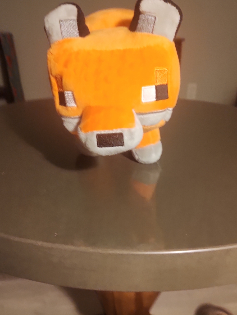 Orange Pixel Fox Plush Stuffed Animal
